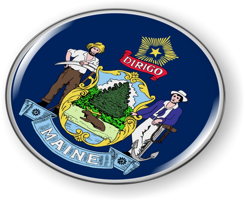 Maine - State Flag Emblem